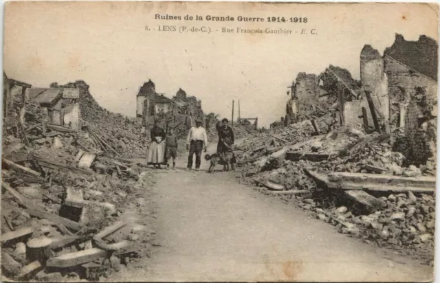 CPA LENS-Ruines de la Grande Guerre-Rue Francois-Gauthier (44117)