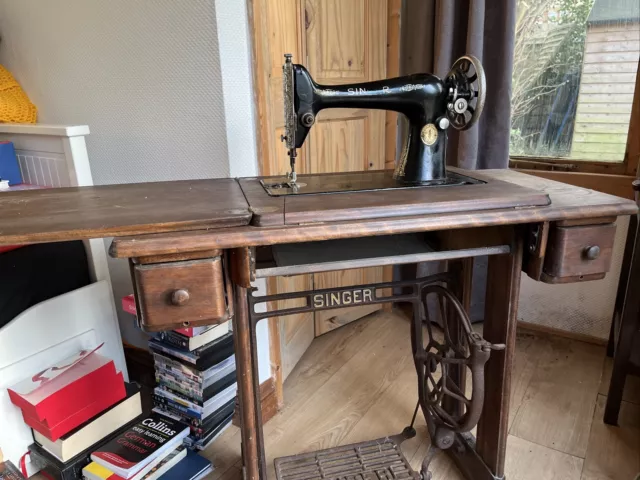 Singer sewing machine in table