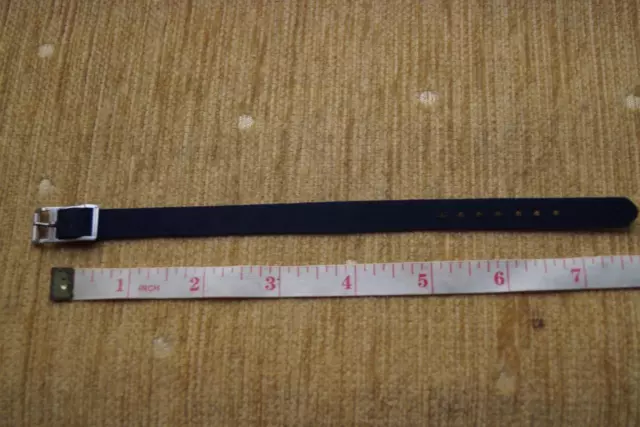 Vintage Nos Navy Blue Colour Nylon Watch Strap/Band 10Mm,Silver Colur Buckle