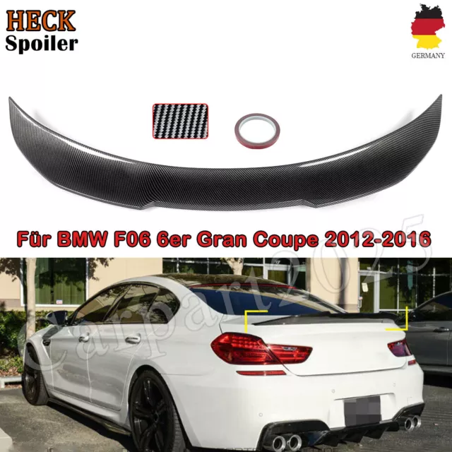 Für BMW F06 Gran Coupe Heckspoiler Spoilerlippe Spoiler PSM Style Carbon Look