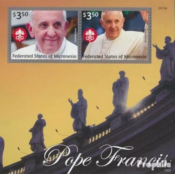 Mikronesien block250 (complete issue) MNH 2014 Pope Franziskus