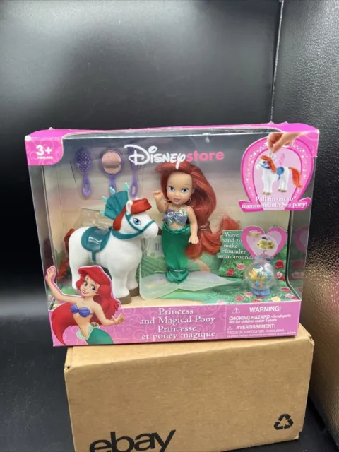 Disney Store Princess and Magical Pony Ariel The Little Mermaid Doll NIB Boxed