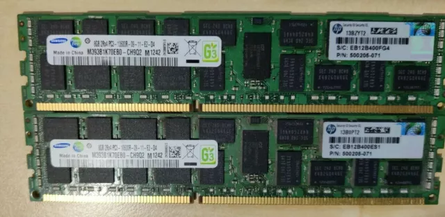 16GB 2x8GB DDR3 -1066MHz ECC REG Server Memory RAM For HP PROLIANT Series