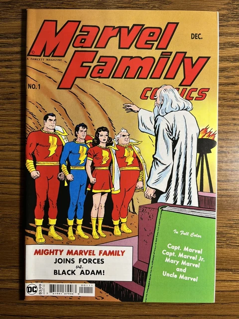 Marvel Family 1 Nm/Nm+ Facsimile Edition 1St App Of Black Adam Dc Comics 2022