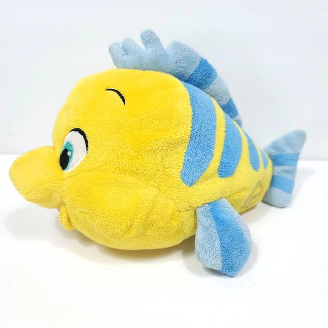DISNEY STORE FLOUNDER Plush Ariel The Little Mermaid 11" Long Yellow Blue Fish £15.74 PicClick UK