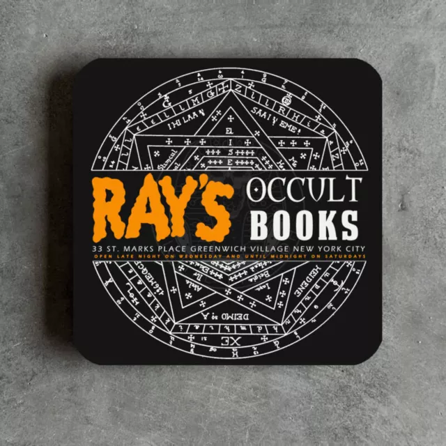 Rayons 'Occult' Livres Ghostbusters Inspiré Film dessous de Verre Rétro 80s