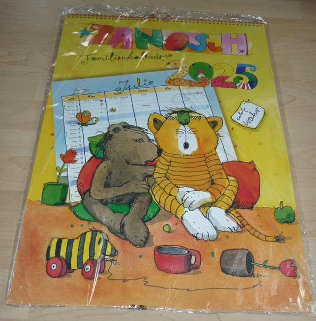JANOSCH 💕 FAMILIENKALENDER 2025 **5 Spalten ** DIN A2 Familien Planer