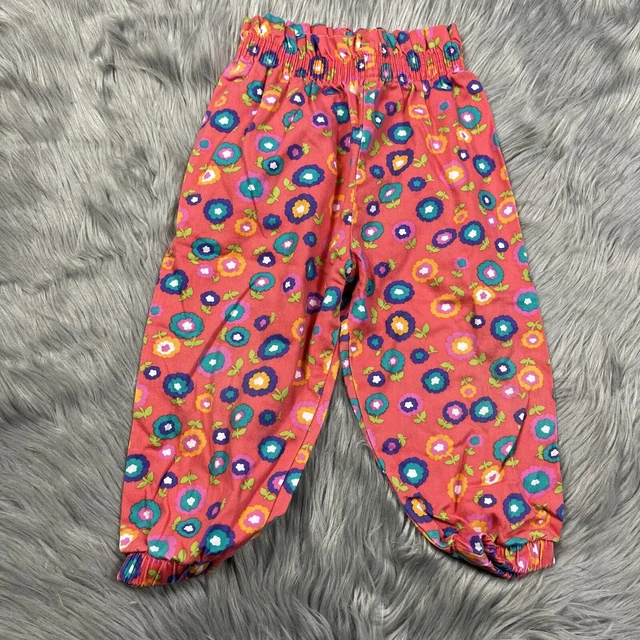 Vintage 90s Sprockets Toddler Girls Floral Pants Made USA