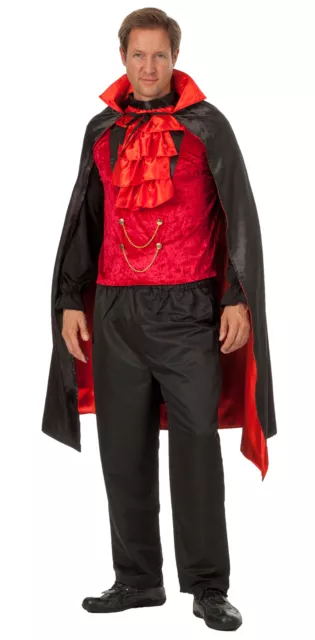 3 tlg Herren Dracula Vampir Kostüm Horror Lord Dark Halloween Karneval neu