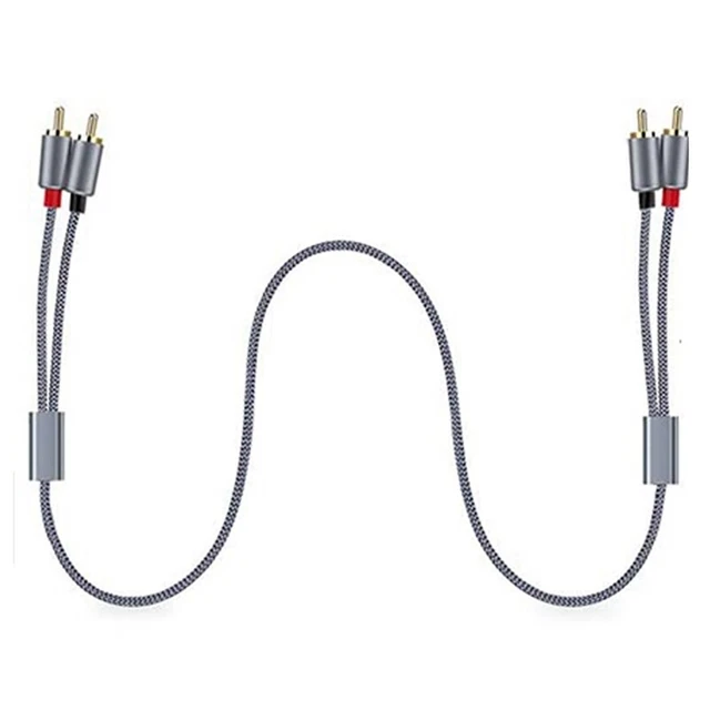 4Xd Gold-Plated] 2RCA Male to 2RCA Male Stereo Audio Cable for Home Theater U3Z5 2