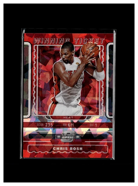 2019-20 Contenders Optic Chris Bosh Winning Ticket Red Cracked Ice Prizm #7 3L
