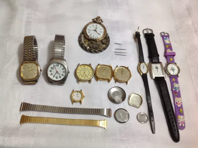 Vintage Assorted Mixed Wrist Watch Parts