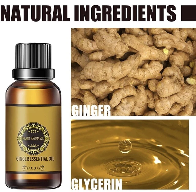 Essential Ginger Oil Therapy Massage Essence  Belly Drainage EELHOE 3pk