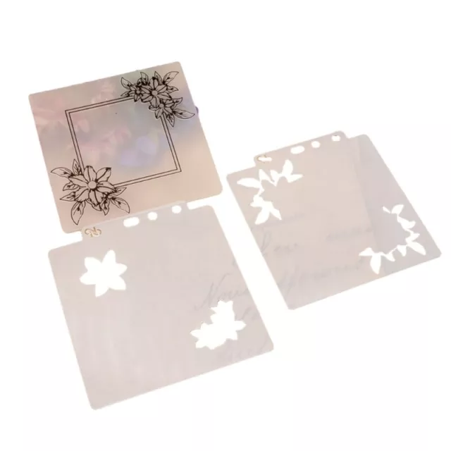 Embossing Folder Background Plastic Flower Layering Stencil Scrapbooking DIY 3