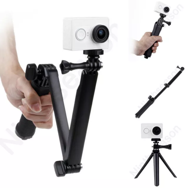 Hand Grip Arm 3 Way Selfie Stick Tripod Mount Monopod for GoPro Hero 1 2 3 3+ 4