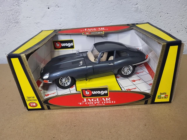 Jaguar Type E Coupé 1/18 Bburago, Miniature Métal Noire, Occasion