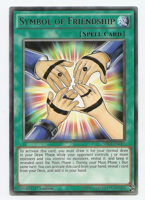 symbol of friendship yugioh card Yu-Gi-Oh reveal 1 card from your Deck The Infamous Yu-Gi-Oh! Friendship Symbol: