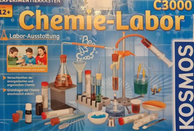 Kosmos Chemielabor C3000 mit Anleitung, sehr guter Zustand! Chemie Labor