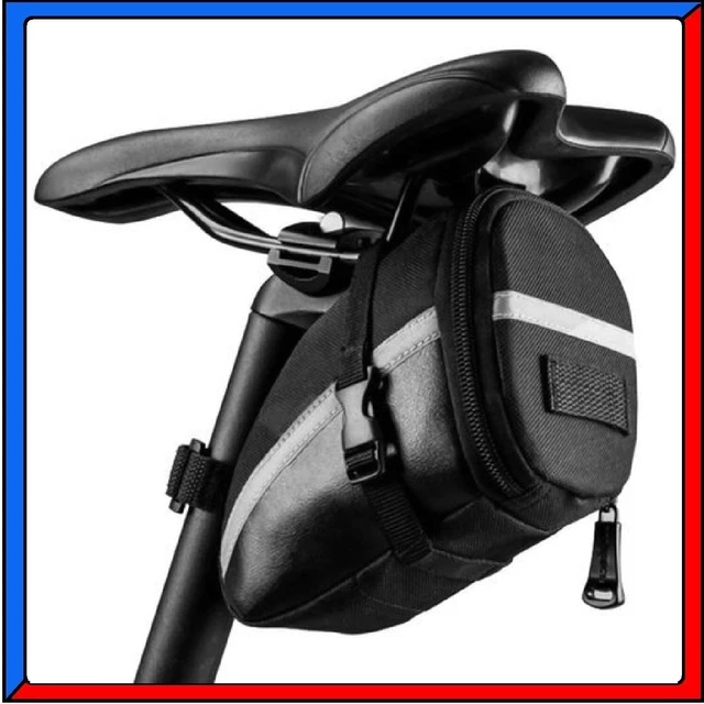 Borsa Sottosella Per Bici 15x7x7cm - Leggera, In Poliestere, Per MTB E Strada, Con Gancio Sicuro - Foto 4