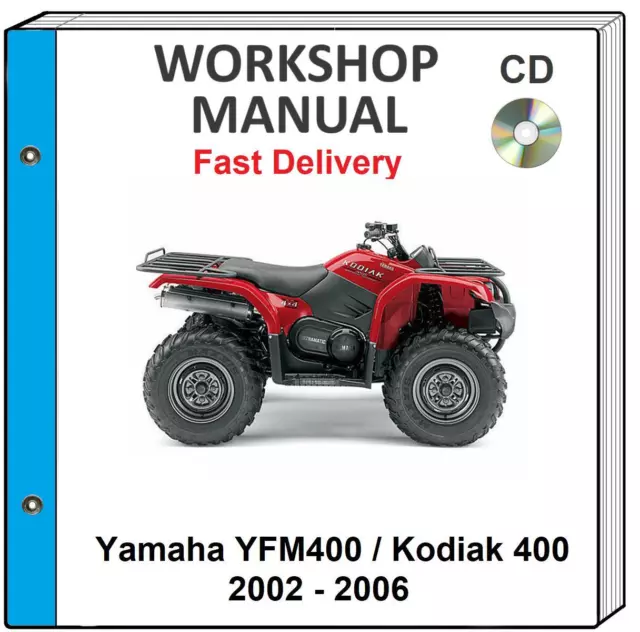 Yamaha Yfm400 Kodiak 400 2002 2003 2004 2005 2006 Service Repair Shop Manual Cd