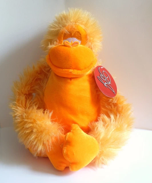 VINTAGE BJ TOY Co. Inc. Neon Orange 1990s Gorilla Monkey Ape NWT Plush
