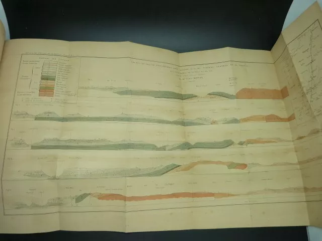 MAGNAN Etudes géologiques MINERALOGIE GEOLOGIE SCIENCES MANUSCRIT PLANCHES 1869