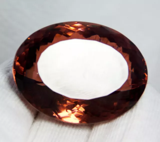 Certified 121.65 Ct Natural Ceylon Sapphire Padparadscha Oval Cut Gemstone