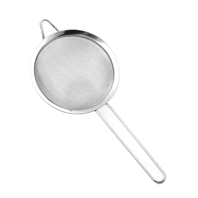Colador de aceite colador de alambre de acero inoxidable tamiz de harina coladores (8 cm)