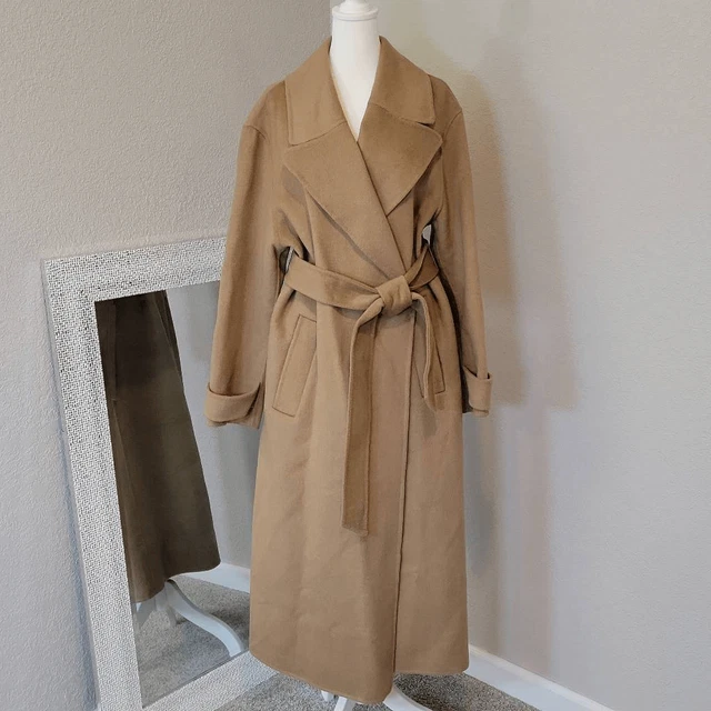 NWT ZARA WOOL Blend Coat Camel Unlined Oversized Size M 185.00 PicClick