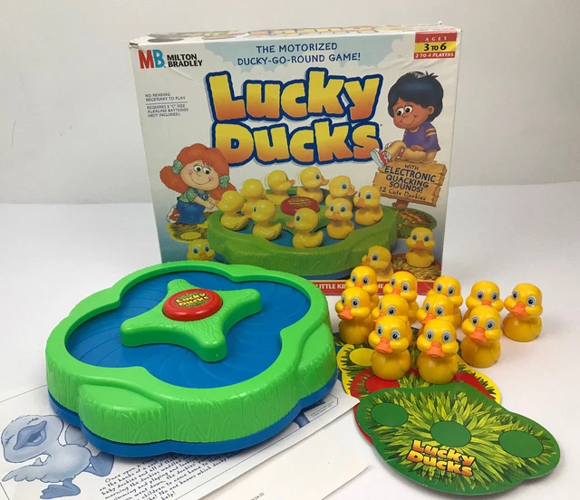 VINTAGE MILTON BRADLEY Lucky Ducks Game Replacement Parts Pieces Color