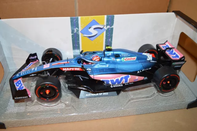 2022 Solido 1:18 F1 Formula One Alpine A522 - Esteban Ocon - Australian Gp