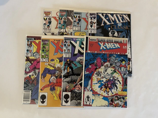 X-MEN Comic LOT UNCANNY 183 215 216 Annual 12 Classic 1 7 8 63 Arthur Adams
