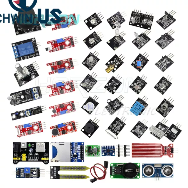 45 In 1 Sensor Module Board Kit Upgrade Version For Arduino 37 in 1 Sensor Kit