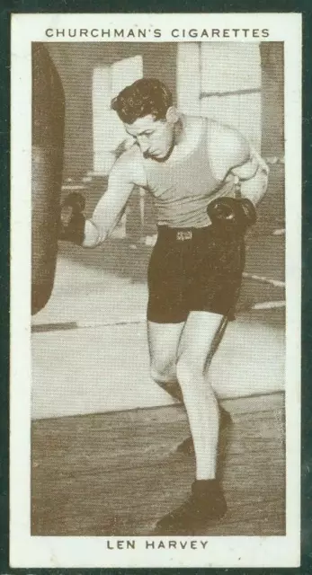 1938 Churchman's Cigarettes Boxing, #18, Len Harvey, English Boxer