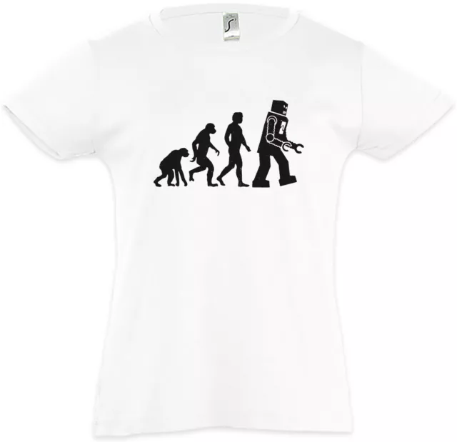THE BIG ROBOT EVOLUTION BANG THEORY Kids Girls T-Shirt Sheldon Nerd Cooper Geek