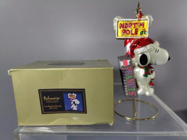 Rare New Kurt Adler Polonaise Northpole Snoopy Ap 1511 Peanuts Komozja Ornament