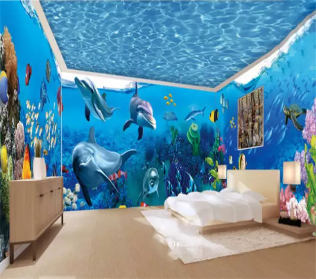 The Undersea World 3D Full Wall Mural Photo Wallpaper Printing Home Kids Decor