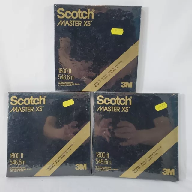 Scotch Master XS 7R-1800 Recording Tape Lot of 3 Sealed