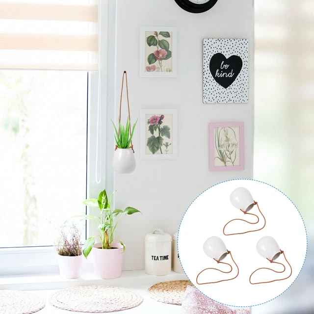 3Pcs Kleine Pflanzer Töpfe Porzellan Hängen Topf Keramik Hängenden Blumentopf