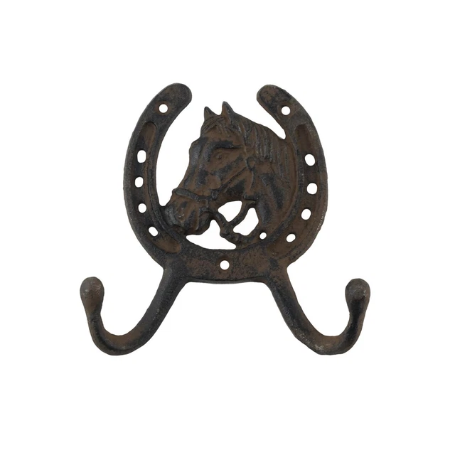 Metal Horseshoe Bathroom Kitchen Towel Hook Coat Holder Horse Gear Wall Hanger