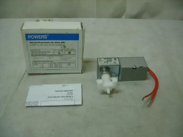 Siemens Powers - Solenoid Valve / Pneumatic Switch 265-1005 / MX380 / 277/60V