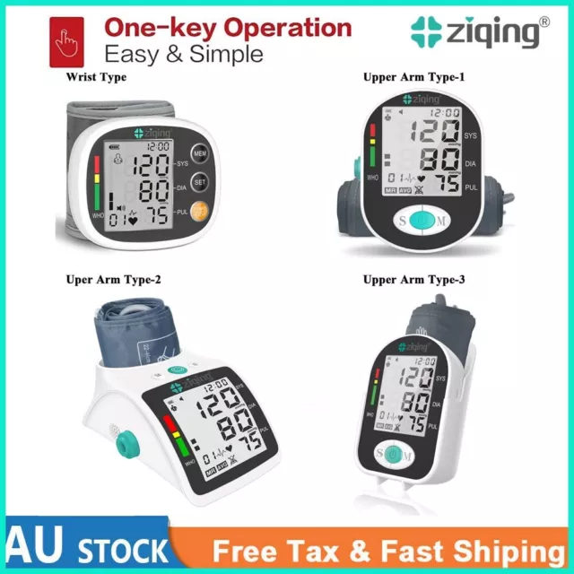 Digital Blood Pressure Monitor Machine BP Pulse Upper Arm Wrist Type