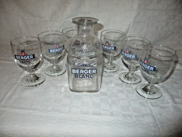 Ricard - Pastis - Coffret Années 50 - 4 verres et Carafe - 70cl - 45 °, cadeau p