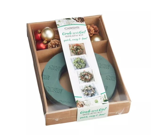 Kranz Ring Weihnachten Tür Set Blumenmuster Foam Oasis Ideal Maxlife Homecrafts