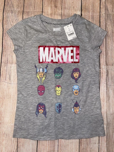 Girls Large 10/12 Marvel Superhero Shirt NWT
