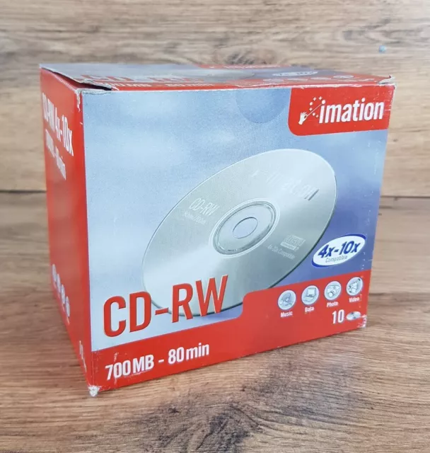 Imation CD-RW 10 pack, Boxed 1x-4x / 10x4x 80min 700 Mb New L