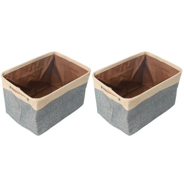 2 Pack Panier De Rangement Tissu Organisateur Stockage Vêtements Sales Ménage