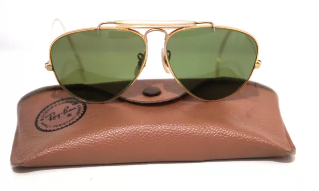 Occhiali da sole Ray-Ban Bausch&Lomb 60s 70s vintage outdoorsman sunglasses+case