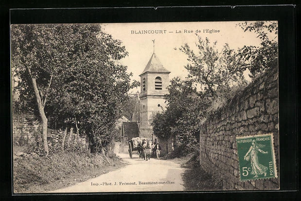 CPA Blaincourt, La Rue de l´Eglise