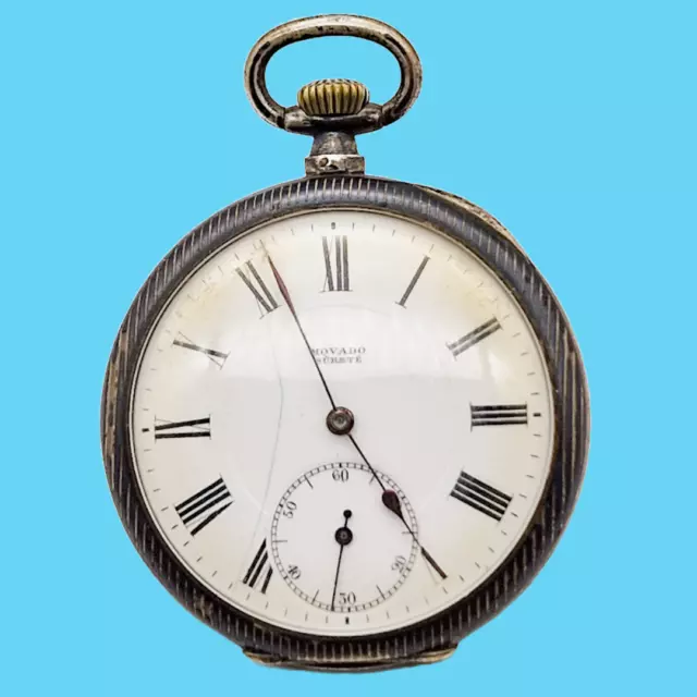 ANTIQUE 1910 MONTRE gousset tocante Movado argent Grand Prix Jury